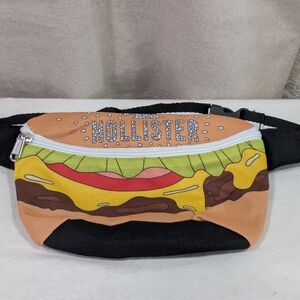 Hollister Cheeseburger Adjustable Waist Fanny Pack Bag Burger Fast Food Mall